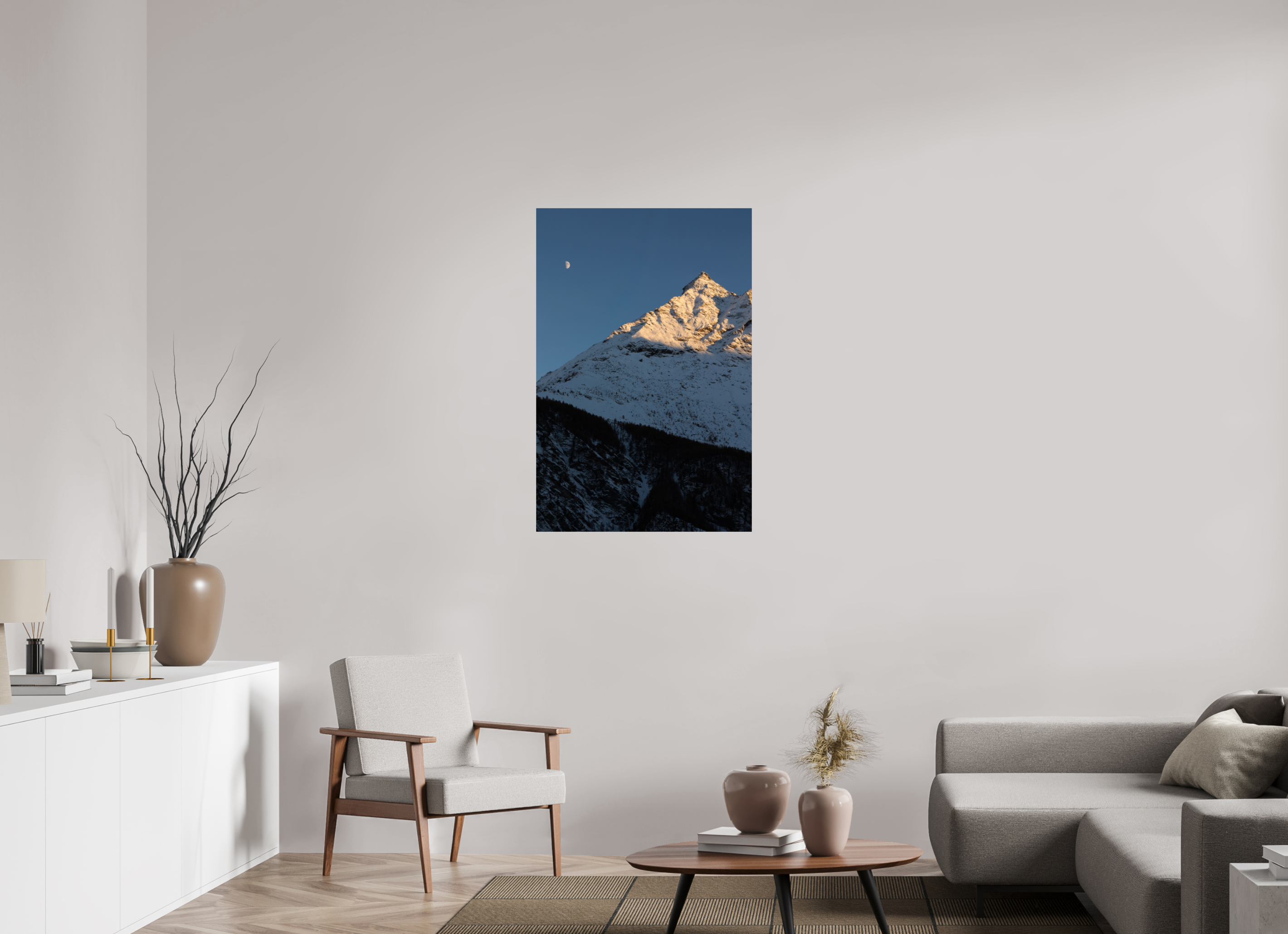 70 x 105 cm, POSTER - DECEMBRE 2025 Dernière lumières sur la petite dent du Veisivi