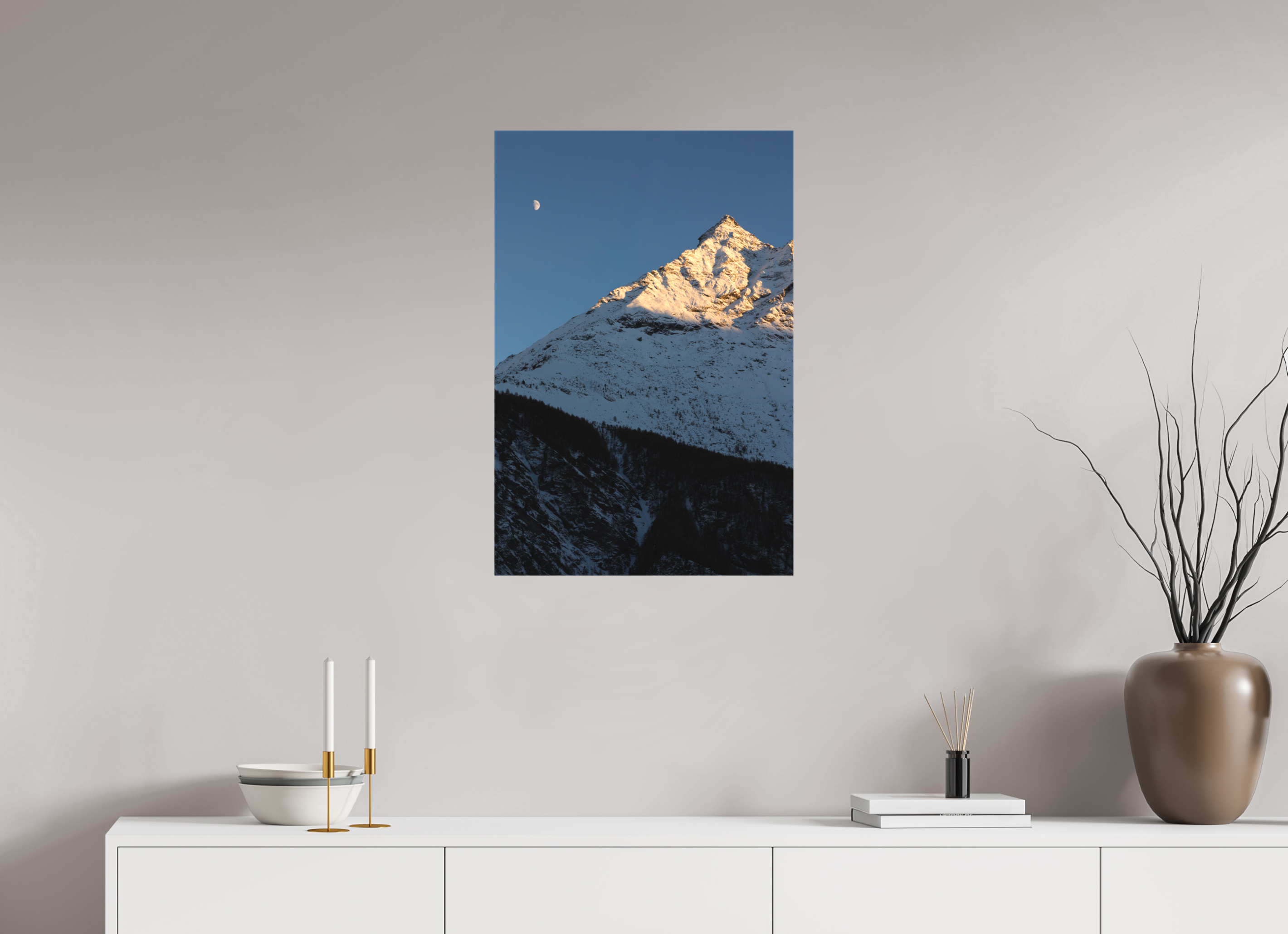 50 x 75 cm, TOILE - DECEMBRE 2025 Dernière lumières sur la petite dent du Veisivi