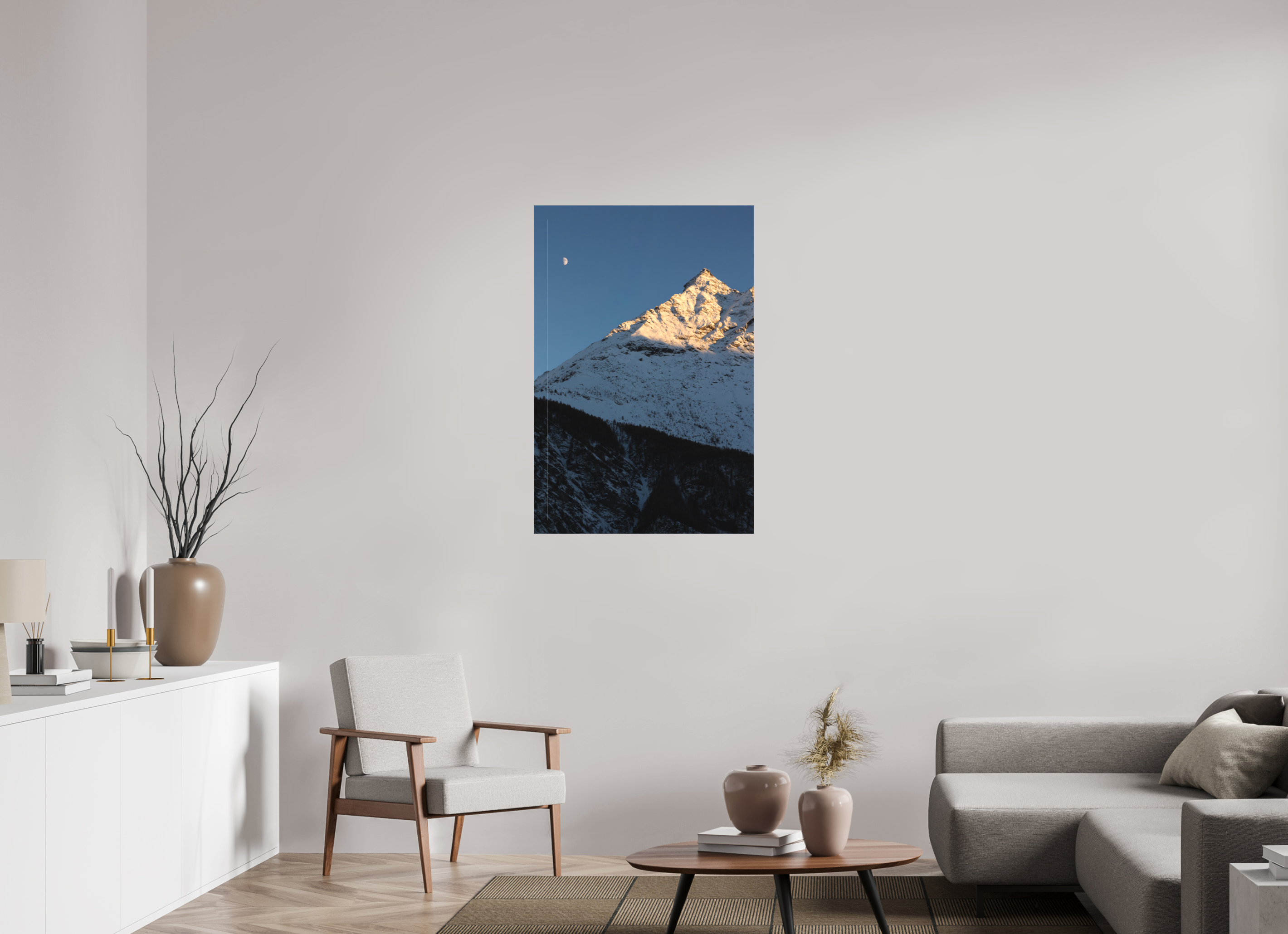 70 x 105 cm, TOILE - DECEMBRE 2025 Dernière lumières sur la petite dent du Veisivi