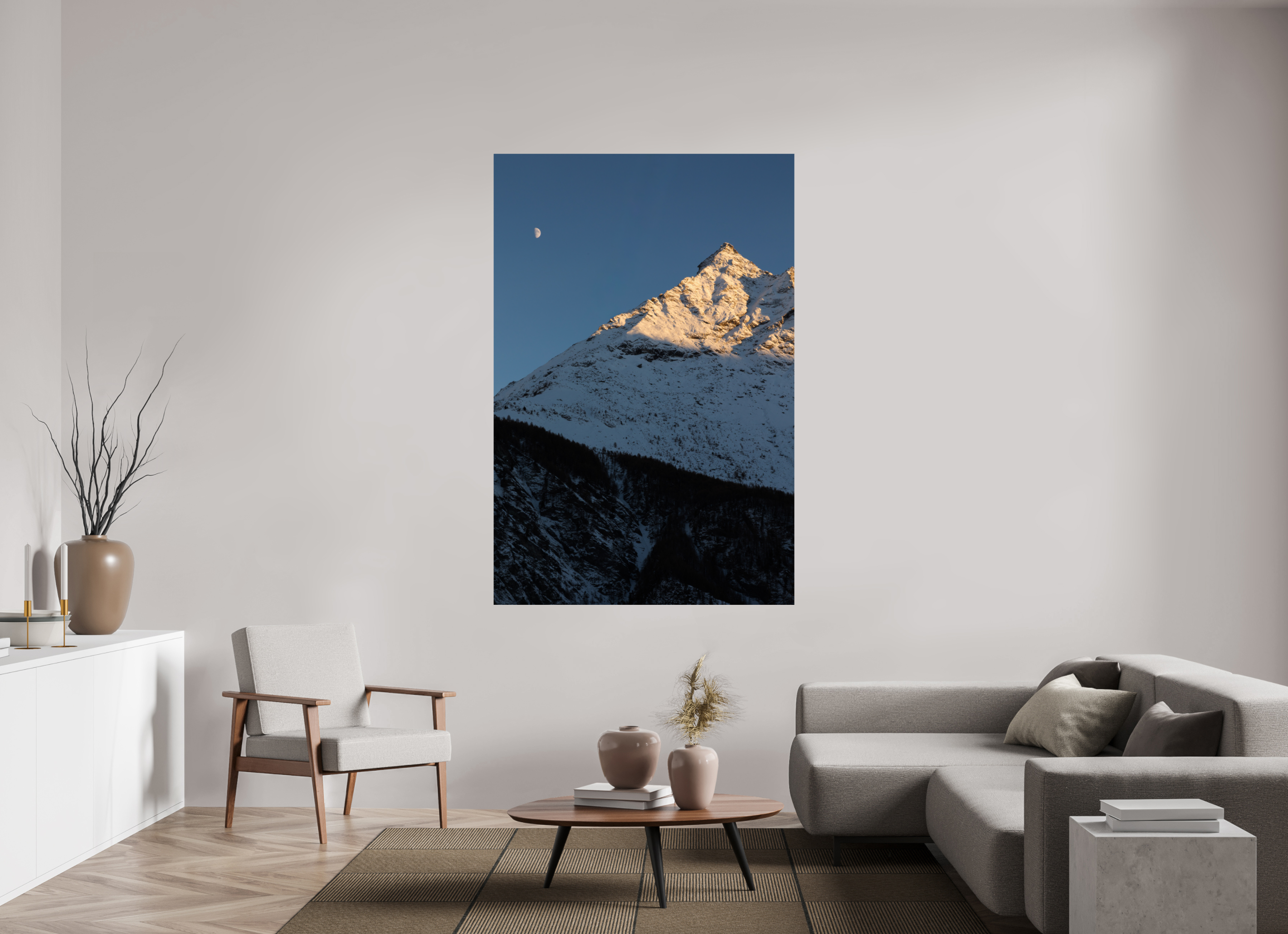 120 x 180 cm, POSTER - DECEMBRE 2025 Dernière lumières sur la petite dent du Veisivi