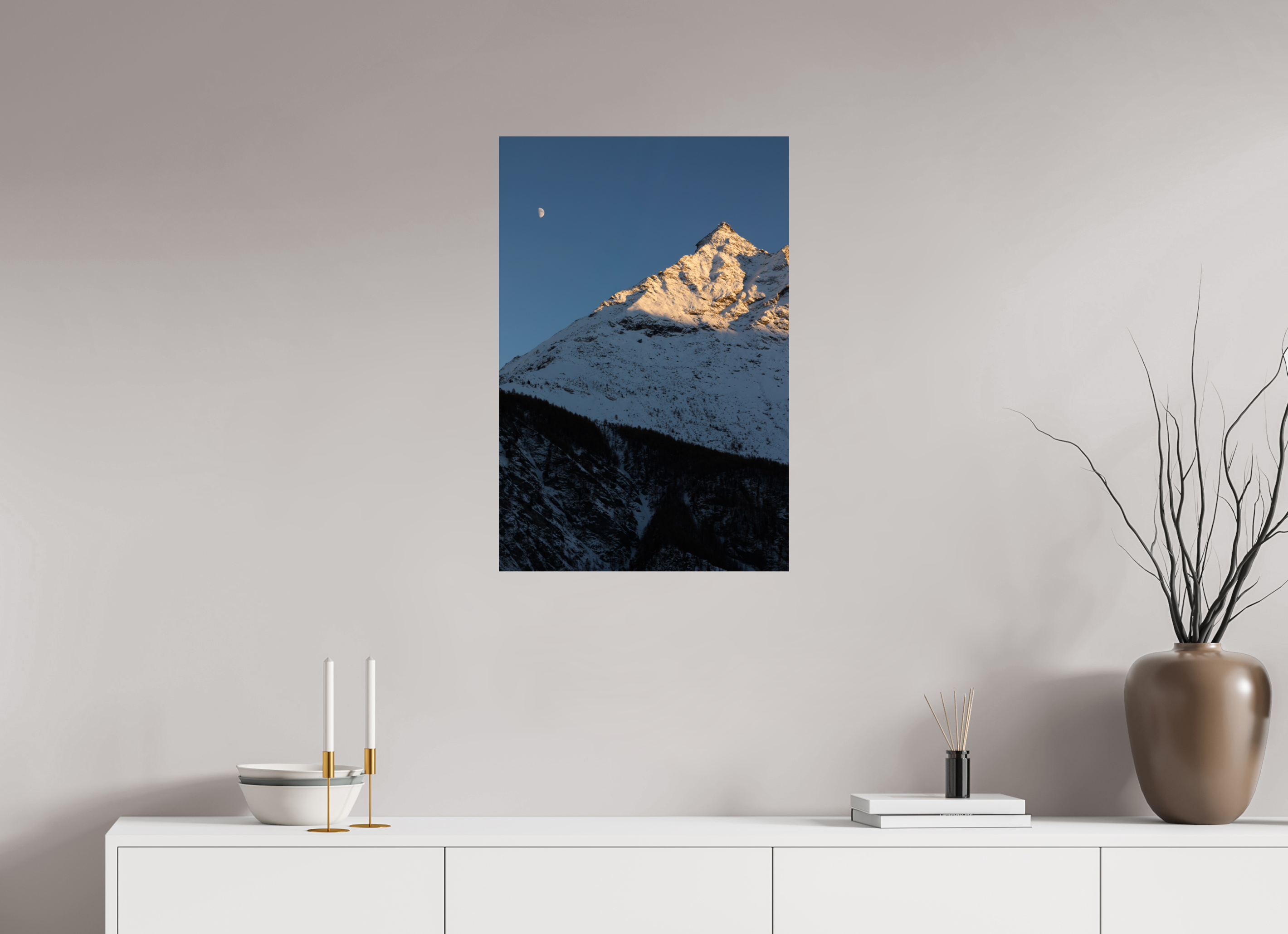 50 x 75 cm, Photo Print On Fuji Crystal DP II Dernière lumières sur la petite dent du Veisivi