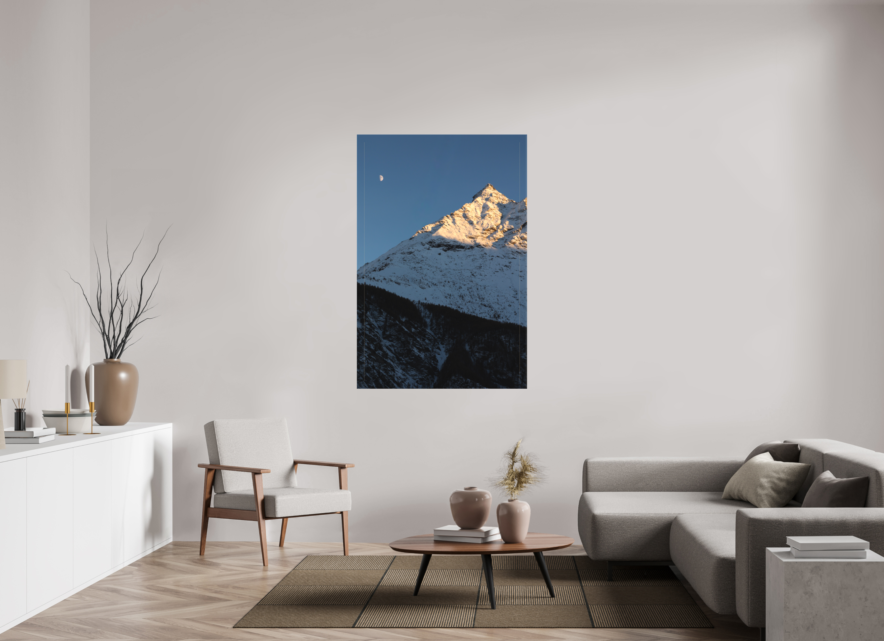 100 x 150 cm, TOILE - DECEMBRE 2025 Dernière lumières sur la petite dent du Veisivi