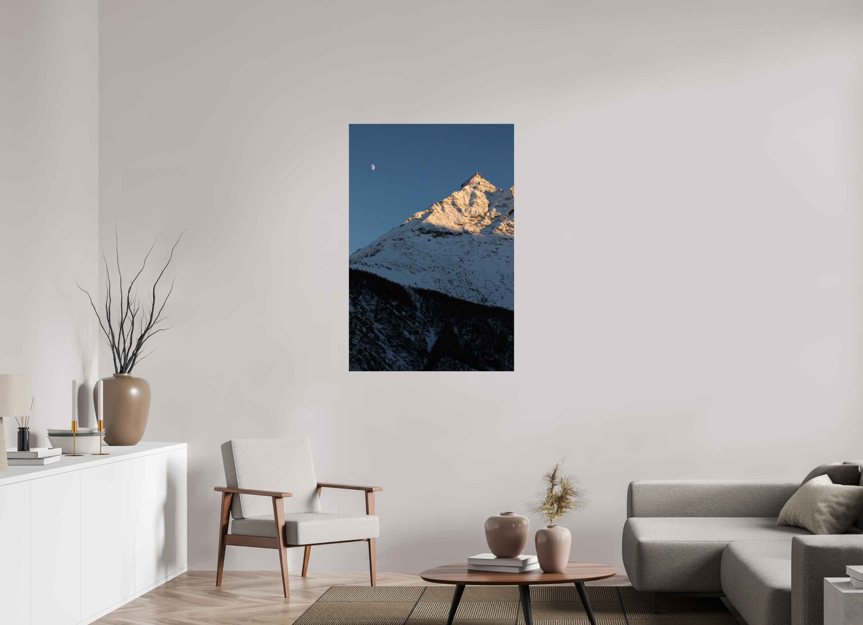 80 x 120 cm, Photo Print On Fuji Crystal DP II Dernière lumières sur la petite dent du Veisivi