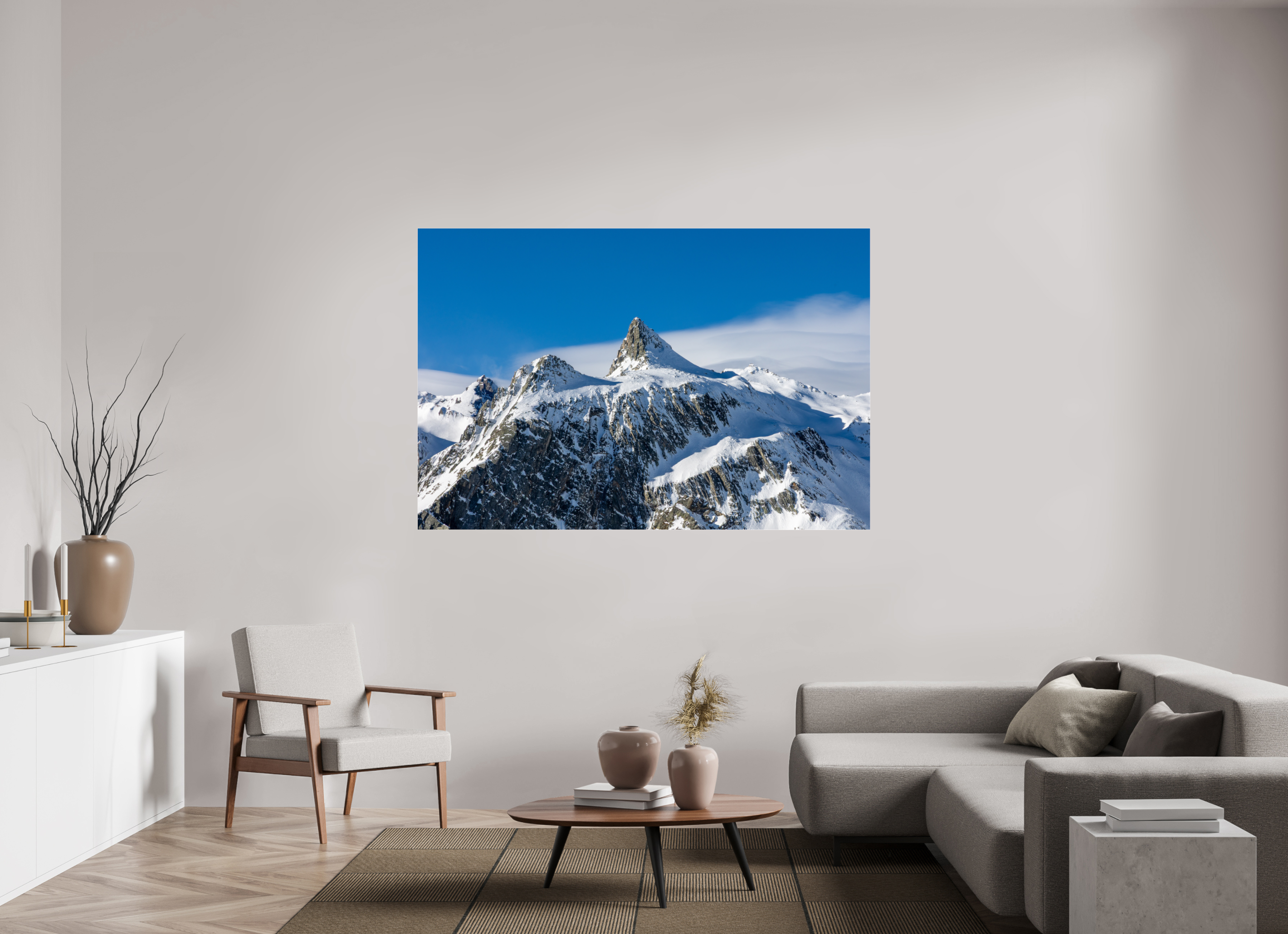 180 x 120 cm, Tirage photo sous Plexi Le Pain de Sucre et sa mer de nuage (Format Paysage)