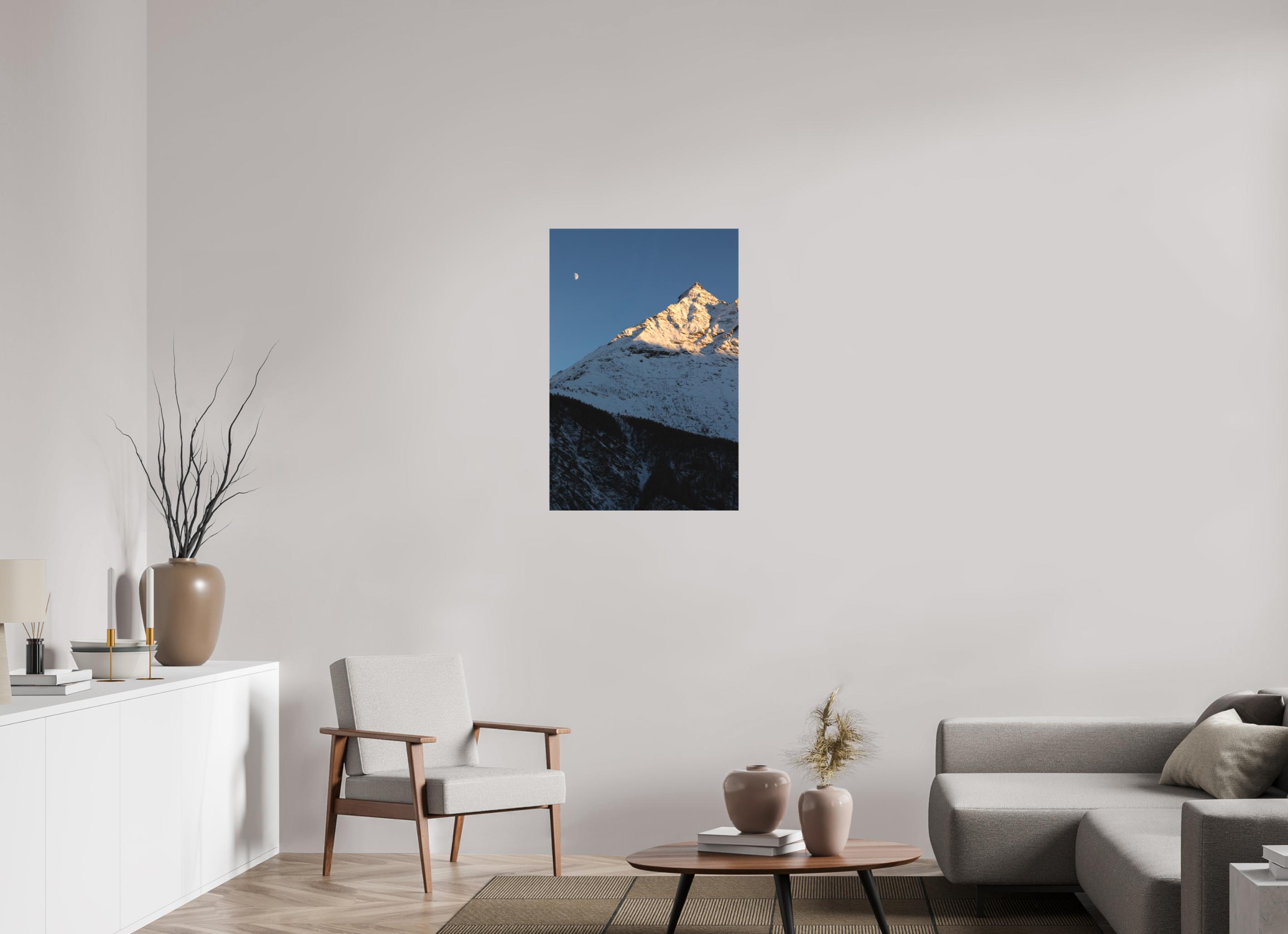 60 x 90 cm, TOILE - DECEMBRE 2025 Dernière lumières sur la petite dent du Veisivi